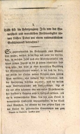 Magazin für christliche Dogmatik und Moral, deren Geschichte und Anwendung im Vortrag der Religion. 12, 12. 1805
