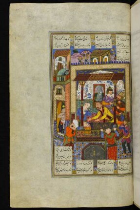 Illustration: Rustam beweint den toten Isfandiyār