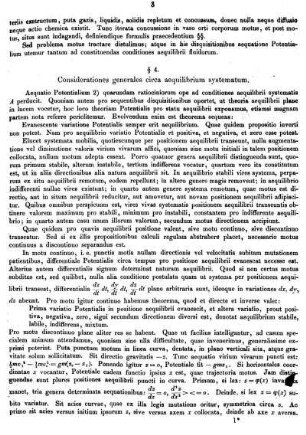 § 4. Considerationes generales circa aequilibrium systematum.