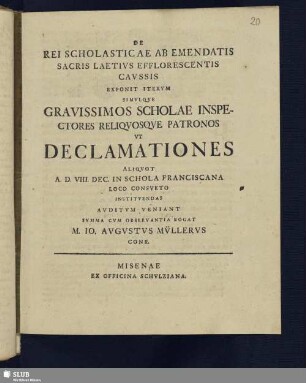 Bl. 20-36. Scholae Franciscanae Misnensis historia.