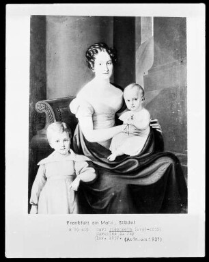Bildnis der Caroline du Fay mit ihren zwei ältesten Kindern