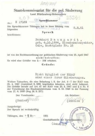 Baumgardt, Bernhard