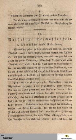 II. Natürliche Beschaffenheit