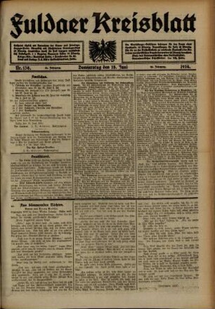 Ausgabe vom Donnerstag, den 18. Juni 1914.