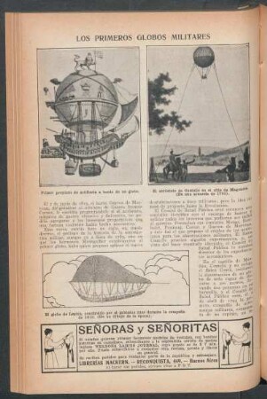 Los primeros globos militares