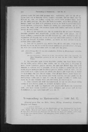 Versammlung zu Marienwerder. - 1446 Jul. 17.