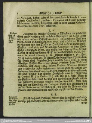 §. 7. Veränderung deß Closters in ein Collegiat-Stifft