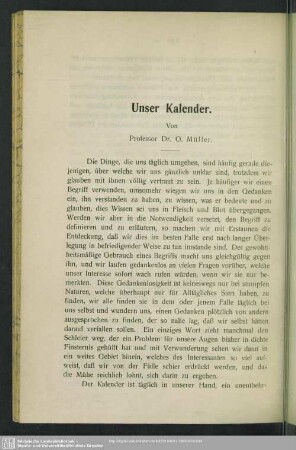 Unser Kalender