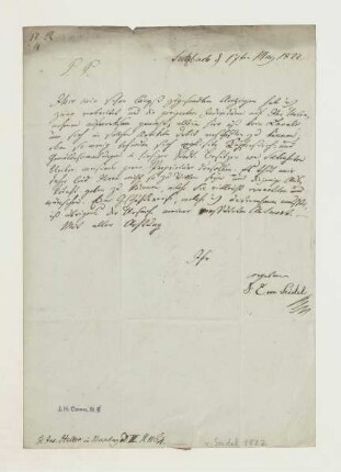 Brief von Johann Esaias von Seidel an Joseph Heller