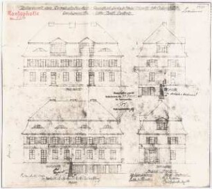 Luisenhaus, Berlin-Lankwitz Zum Projekt gehörend: Franz Böhmer (?), . Umbau: 4 Ansichten 1:100