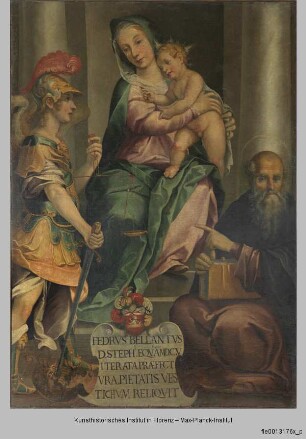 Thronende Madonna mit Heiligen