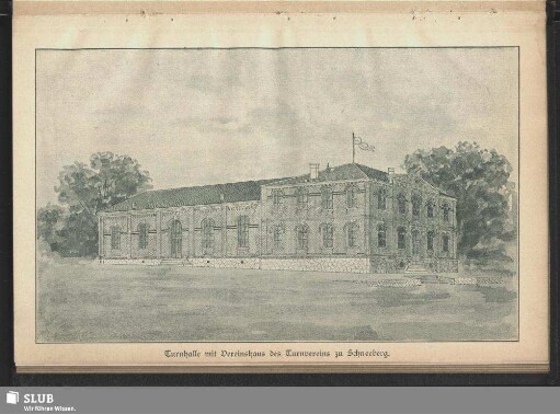Turnhalle mit Vereinshaus des Turnvereins zu Schneeberg