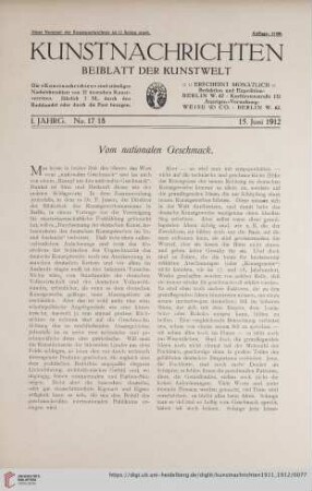 No. 17/18 (15. Juni 1912)