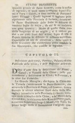 Capitolo II. Descrizione delle Città, Fortezze, Palazzi, ed altre Fabbriche della ...