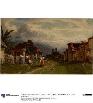 Straße in Mérida mit figürlicher Staffage