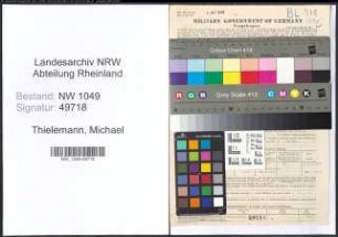 Entnazifizierung Michael Thielemann , geb. 12.06.1890 (Facharzt)