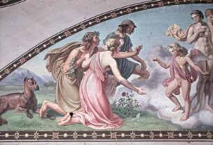 Amor und die Grazien geben sich Daphnis und Phyllis als Götter zu erkennen