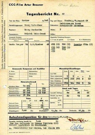 Tagesbericht Nr. 42 vom 11.08.1961