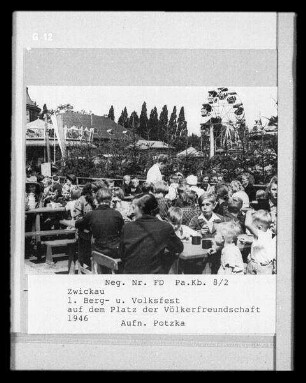 Zwickau, 1. Berg- und Volksfest auf dem Platz der Völkerfreundschaft