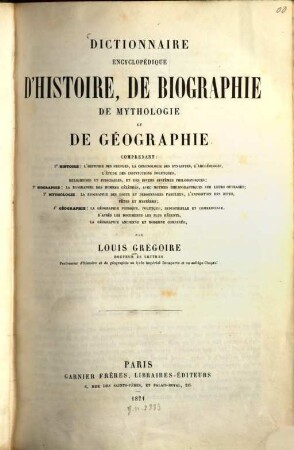 Dictionnaire encyclopédique d'histoire, de biographie, de mythologie et de géographie