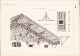 Bauernhaus, Stuben: Perspektivische Ansichten, Details (aus: Das Bauernhaus in Österreich-Ungarn, hrsg.v. Ingenieur- und Architektenverein, 1906)
