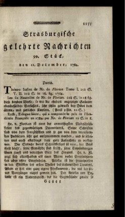 99. Stück, den 11. December, 1784.