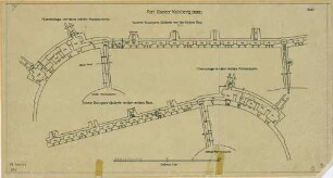 Contre-Escarpen-Gallerie von der linken und rechten Flanke; 1:200