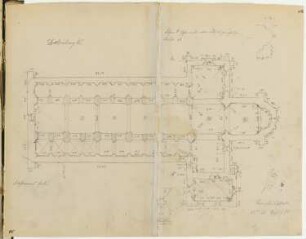 Zisterzienserkloster, Dobrilugk: Grundriss (aus: Skizzen- und Fotoalbum 9)