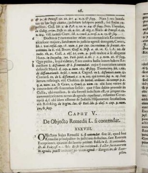 Caput V. De Objecto Remedii L. si contendat.