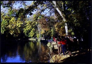 Donaueschingen: am Teich, mit rotem Pärchen