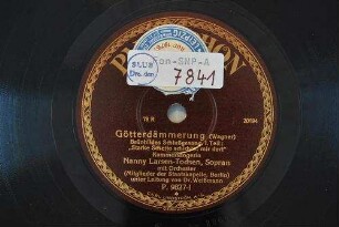Götterdämmerung : Brünhildes Schlußgesang, 1. Teil "Starke Scheite schichtet mir dort" / (Wagner)