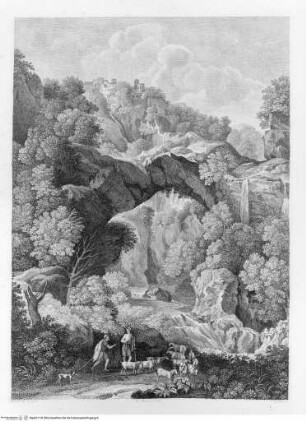 La Reale Galleria di Torino illustrataBand 2.Tafel XLIII.: Felsige Landschaft mit Hirten - Volume IITafel XLIII.: Paese