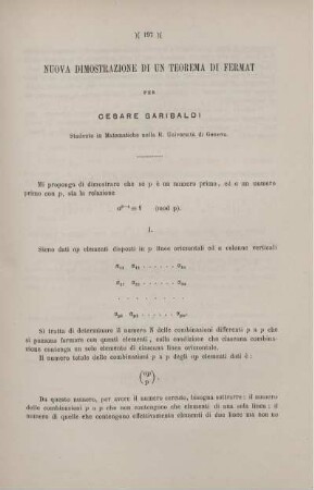 Nuova dimostrazione di un teorema di fermat.
