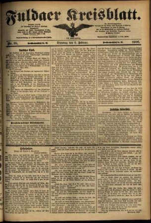 Ausgabe vom Dienstag, den 06. Februar 1906.