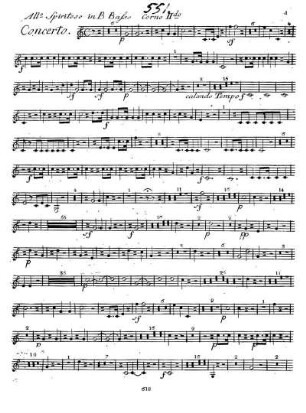 Allº Spiritoso in B: Basso. Concerto. Corno IIᵈᵒ