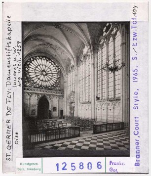 Sait-Germer-de-Fly: Damenstiftskapelle, Inneres nach Westen