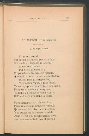 El ratón prisionero : A mi hijo Alcides