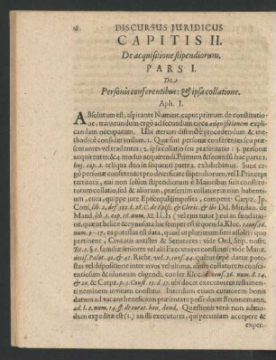 Capitis II. De acquisitione stipendiorum.