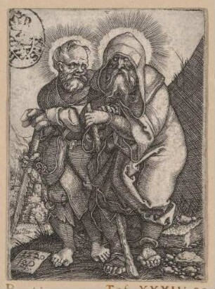 Die Apostel Simon und Thaddäus, aus der Folge Christus und die zwölf Apostel, Folge von sieben Blatt