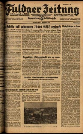 Ausgabe vom Dienstag, den 04. November 1941.