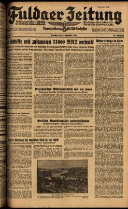 Ausgabe vom Dienstag, den 04. November 1941.
