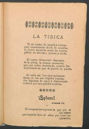 ¡Spleen! : (Para ti)