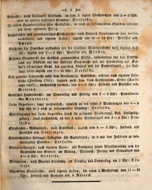 Ankündigung der Vorlesungen der Badischen Albert-Ludwigs-Universität Freiburg im Breisgau. 1826/27, 1826/27. WH