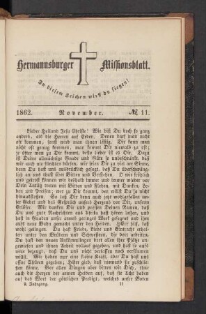N° 11. November. 1862