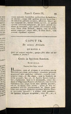 99-107, Caput IX. De octavo Articulo.