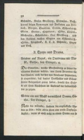 B. Epopee und Drama