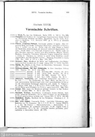 XXVIII. Vermischte Schriften