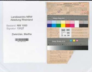 Entnazifizierung Martha Zwierzian, geb. 05.09.1906 (Stenotyp.)
