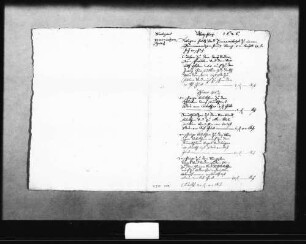 Kostenvoranschlag von Kilian Kesenbrot zum Bau des neuen Pomeranzenhauses von 70 Schuh Länge, 26 Schuh Breite und 16 Schuh Höhe (Folioheft, 6 Bl., vier davon beschrieben); Kostenvoranschlag für den Holzbedarf zum Bau eines Pomeranzenhauses von 42 Schuh Länge, 19 Schuh Breite und 15 Schuh Höhe (Folio Doppelblatt, eine Seite davon beschrieben), beiliegend weitere Maßangaben (Folio)