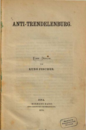 Anti-Trendelenburg : eine Duplik
